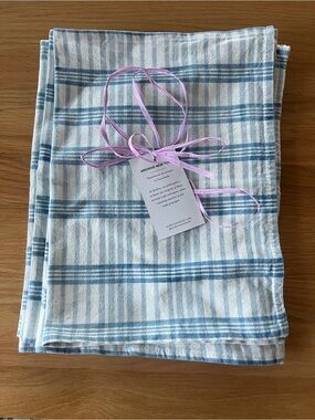 6 Archive New York Blue + White Striped Linen placemats